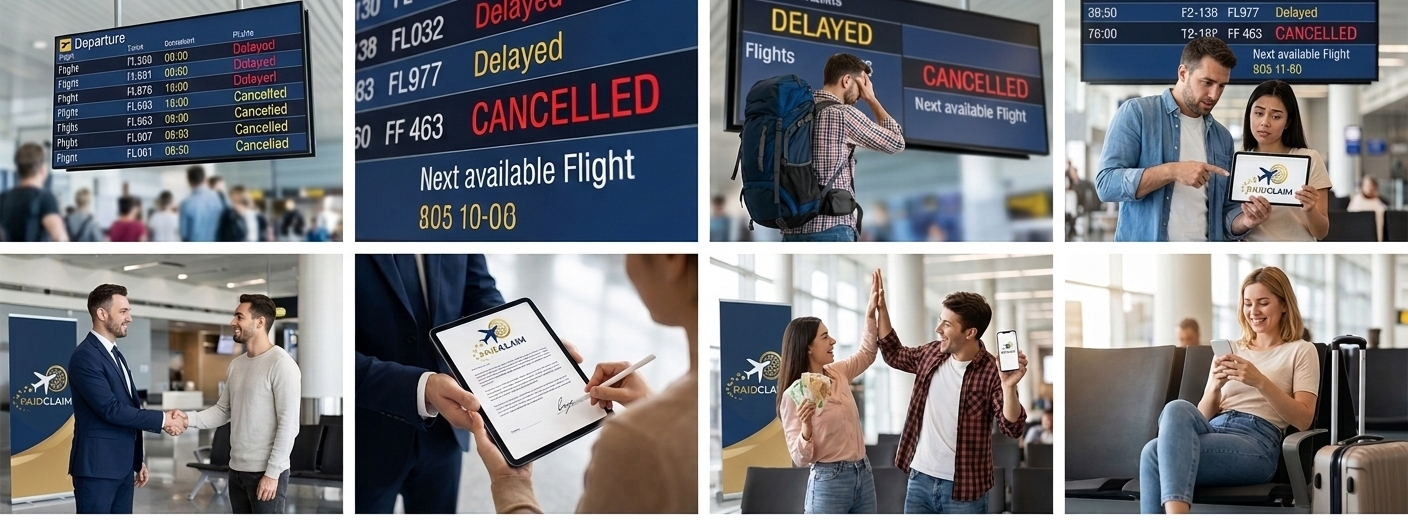 Pasageri in aeroport cu zboruri intarziate si anulate